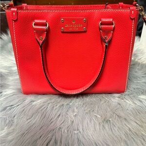 Kate Spade Red Leather Tote Bag
